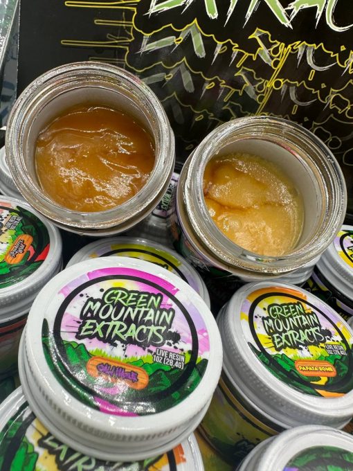 green mountain extracts live resin sugar concentrate 1 oz baller jar