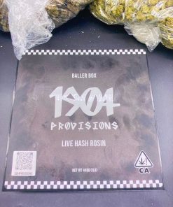 premium 1904 provisions extracts live hash rosin concentrate thc wax baller box